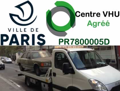 Enlevement epave gratuit Paris 18ème arrondissement